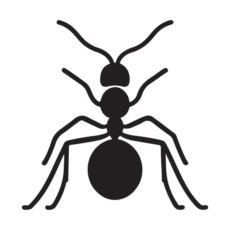 Silhouette Ant Illustration Insect Small Creature Graphic Design vector