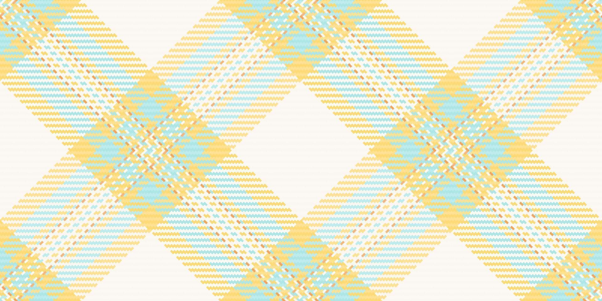 Pastel yellow and blue plaid pattern. A cheerful, seamless textile design perfect for backgrounds, fabrics, packaging, or website templates. vector