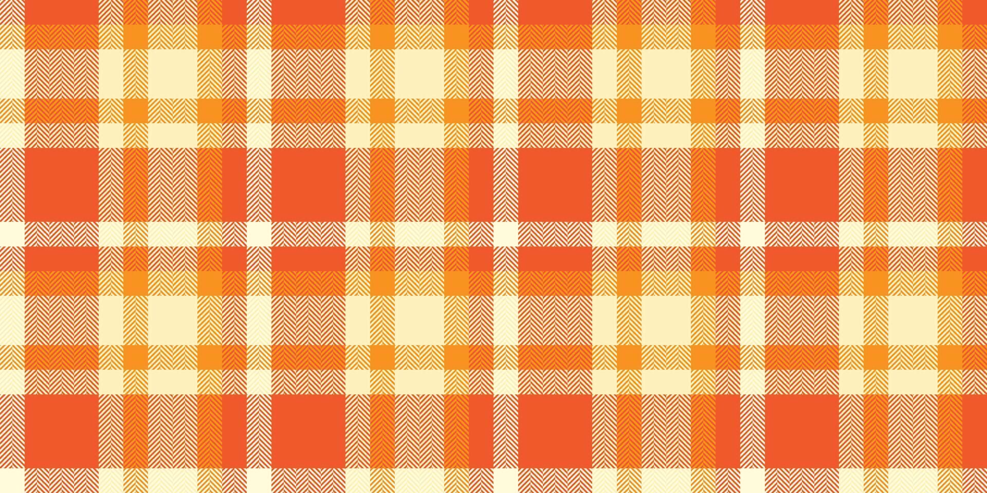 Vibrant orange and cream plaid pattern. Perfect for autumnal designs, textile projects, or as a background texture. Evokes warmth, comfort, and rustic charm. vector
