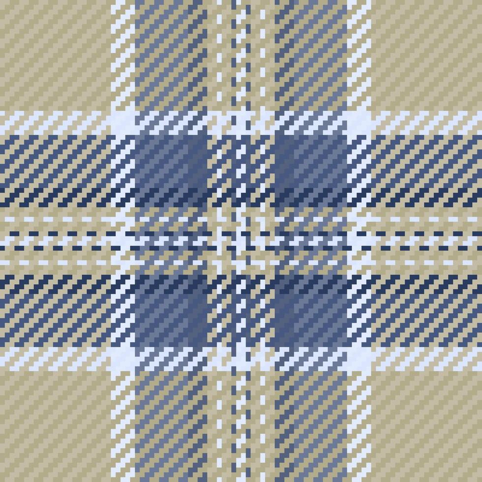 Elegant beige and blue plaid pattern. Perfect for textile design, fashion, home decor, or website backgrounds. This seamless texture evokes a sense of classic style and sophistication. vector