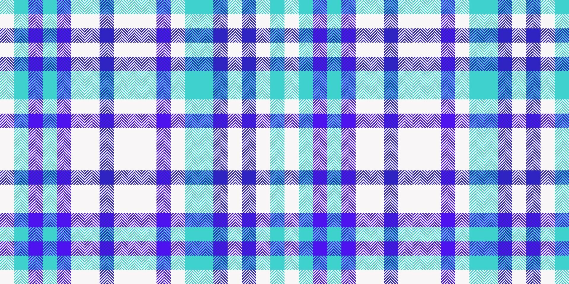 Collage check pattern, template seamless fabric texture. Platform textile background plaid tartan in white and teal colors. vector