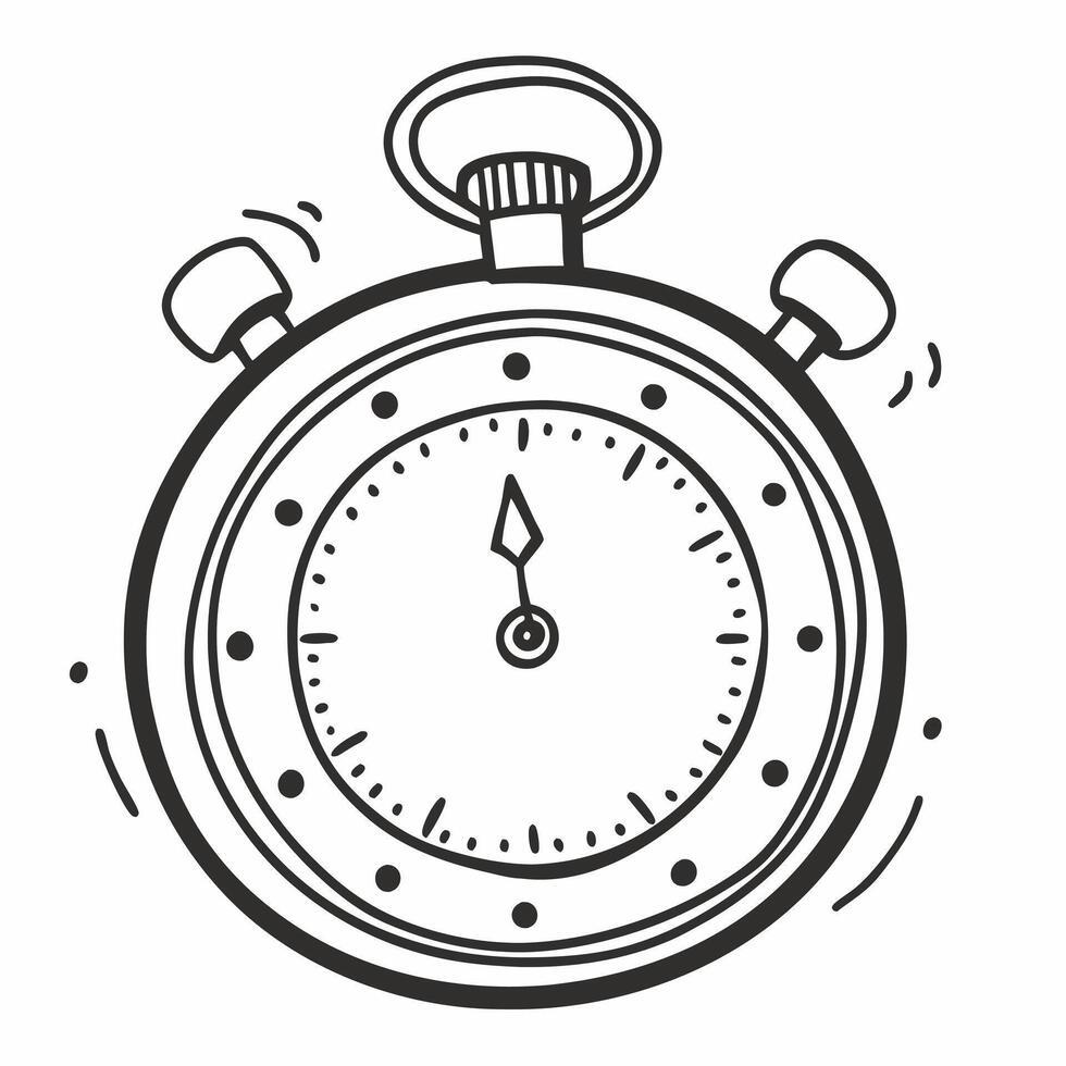 Hand drawn Stopwatch Illustration Timeless Art for Digital and Print Usage vector