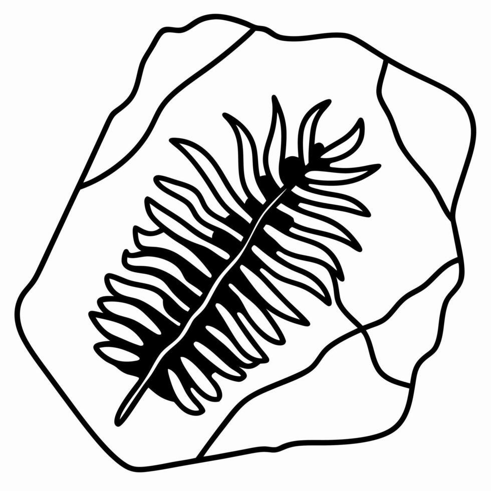 Fossilized trilobite in stone prehistoric marine life illustration vector