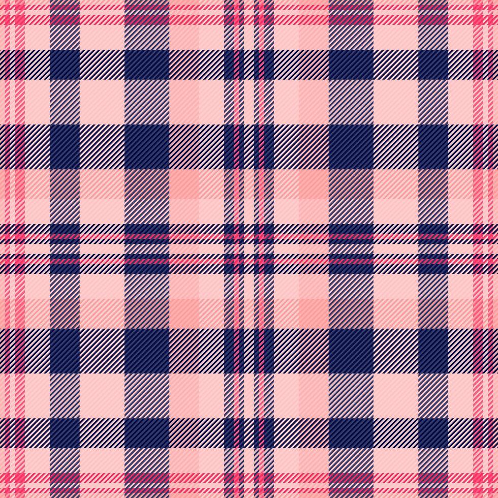 Elegant pink and navy plaid pattern. Perfect for textile design, fashion, and home decor projects. vector