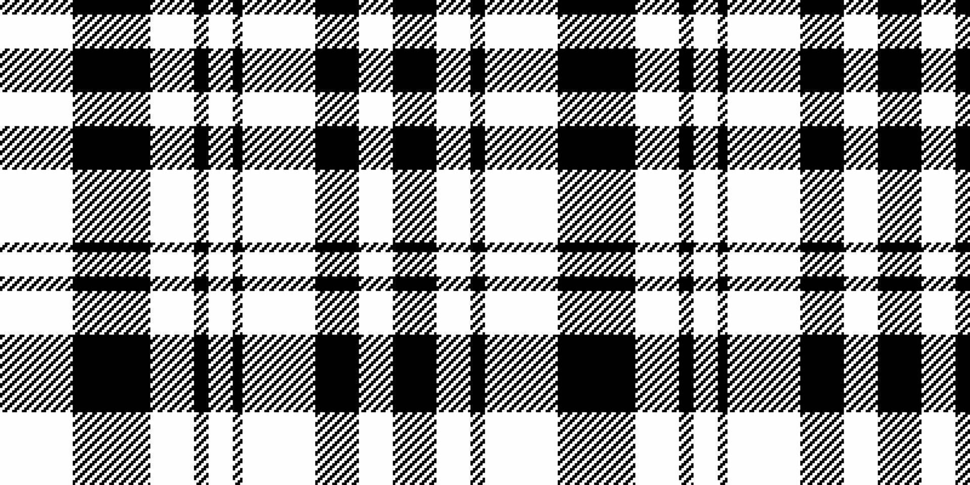 Classic black and white plaid pattern. Perfect for textile design, fashion, website backgrounds, or any project needing a timeless, sophisticated texture. vector