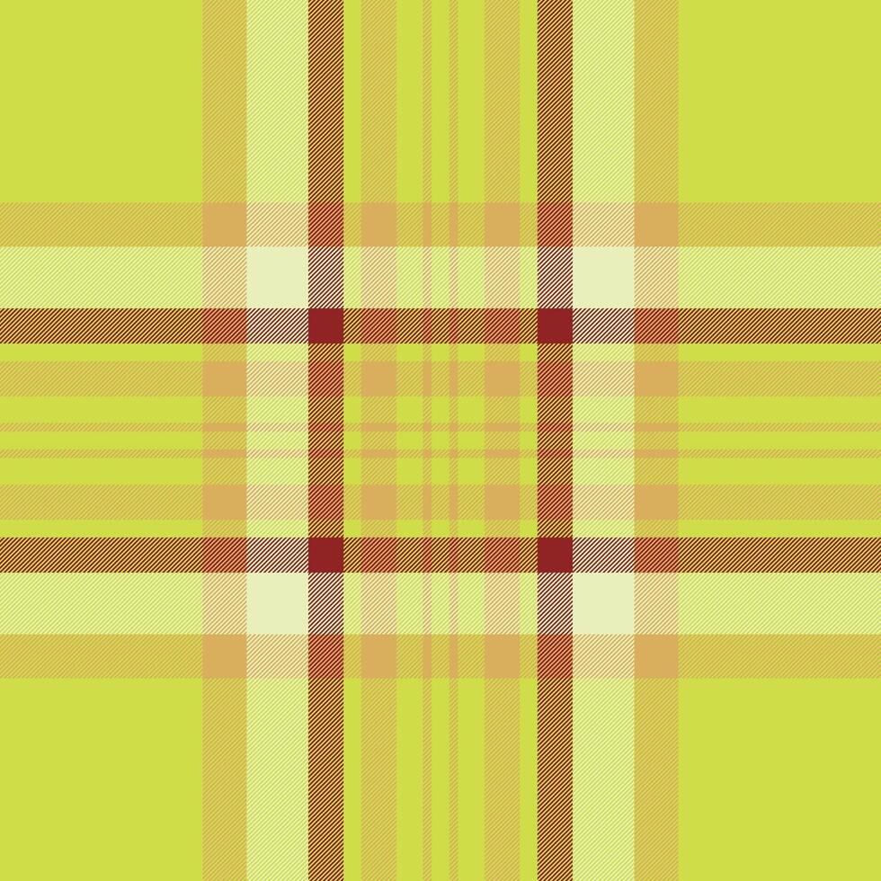 Multi background plaid seamless, basic pattern textile. Plain fabric tartan texture check in lime and amber colors. vector