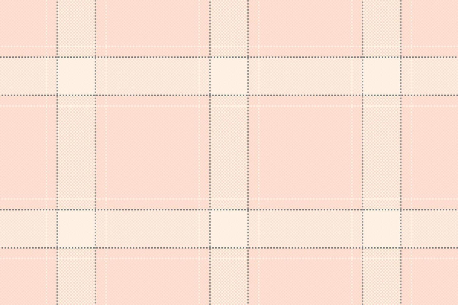 Subtle pastel pink and cream plaid pattern. Elegant, delicate design perfect for backgrounds, textiles, or website design. Evokes feelings of softness, femininity, and gentle sophistication. vector