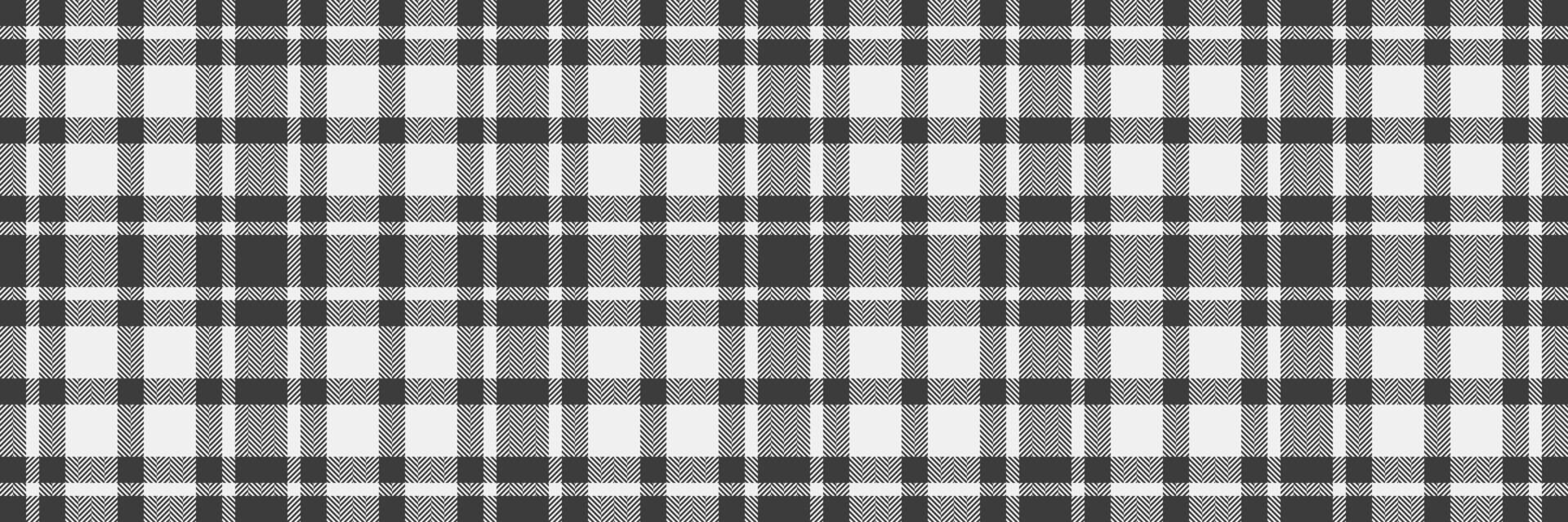 Platform check plaid , geometrical tartan background fabric. Minimal pattern texture textile seamless in grey and white colors. vector