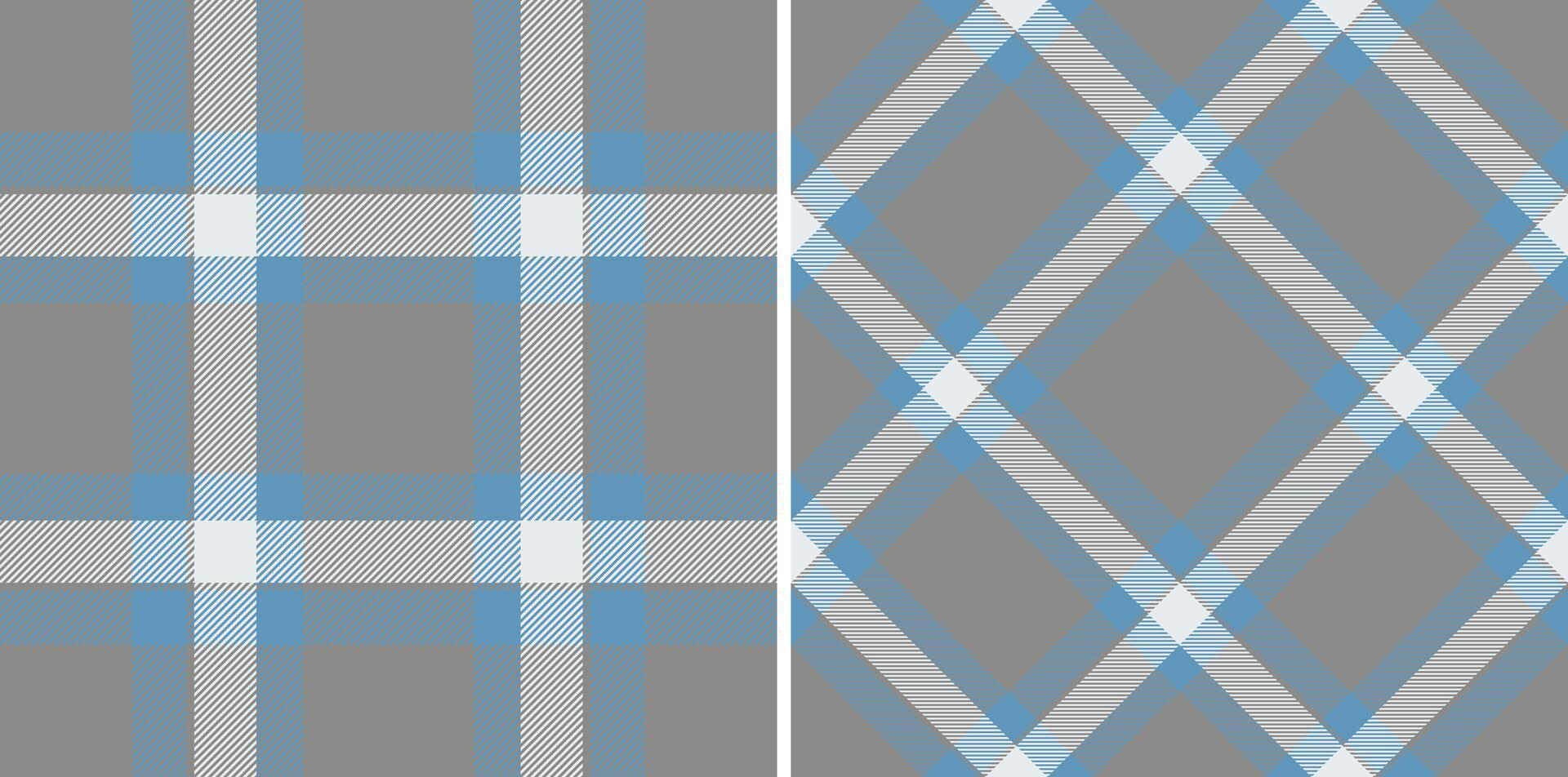 Elegant gray and blue plaid patterns, perfect for textile design, wallpaper, or website backgrounds. vector