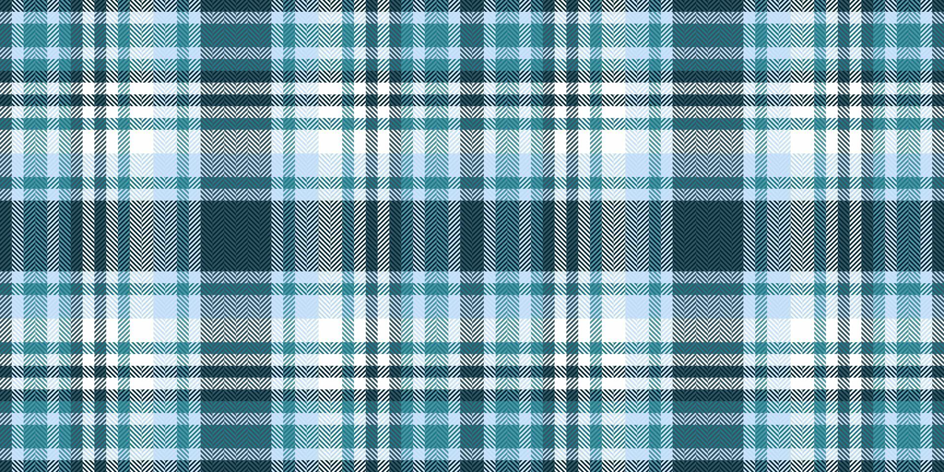 Seamless teal and white plaid pattern. Perfect for textile design, apparel, website backgrounds, or any project needing a classic, cool, and sophisticated texture. vector
