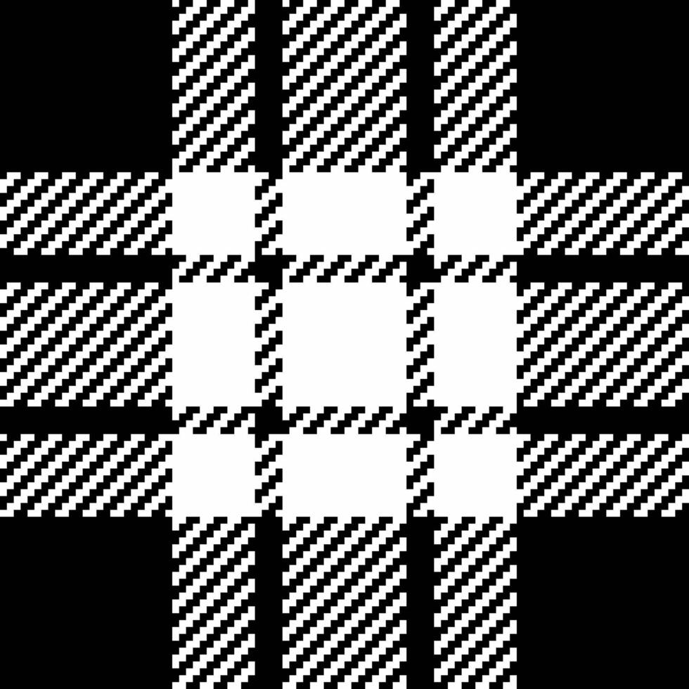 Striking black and white plaid pattern. Perfect for textile design, website backgrounds, or fashion projects. This bold graphic offers a classic yet modern aesthetic, symbolizing tradition and style. vector