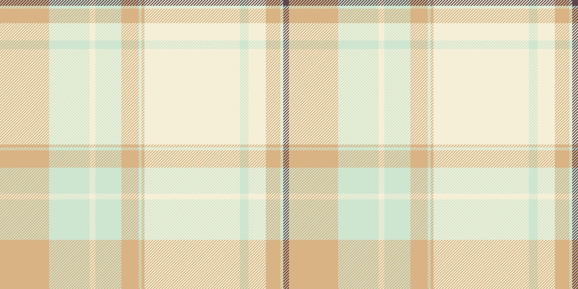 Room check plaid , geometrical seamless tartan fabric. Back background pattern texture textile in beige and orange colors. vector