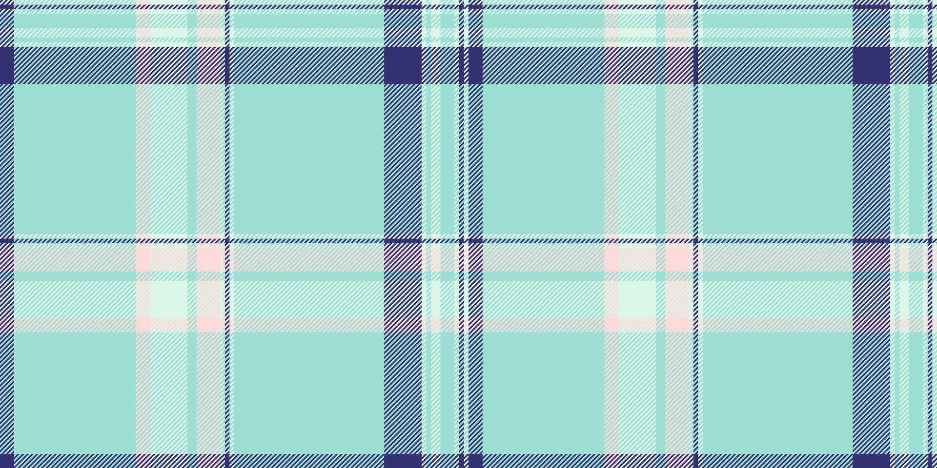 Seamless pastel plaid pattern in soft mint, pink, and navy. Perfect for textile design, backgrounds, or website templates. Evokes feelings of calm and serenity, ideal for springsummer projects. vector