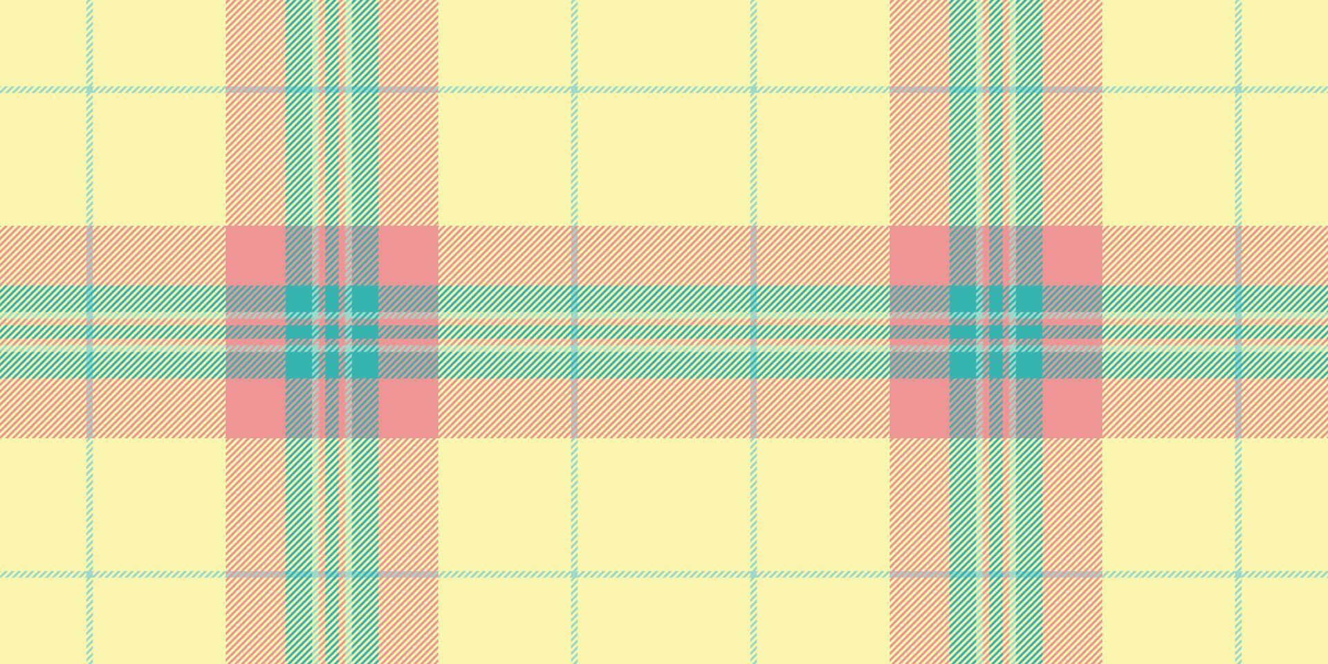 Garment texture check , bathroom background textile seamless. Kitchen pattern tartan fabric plaid in yellow and red colors. vector