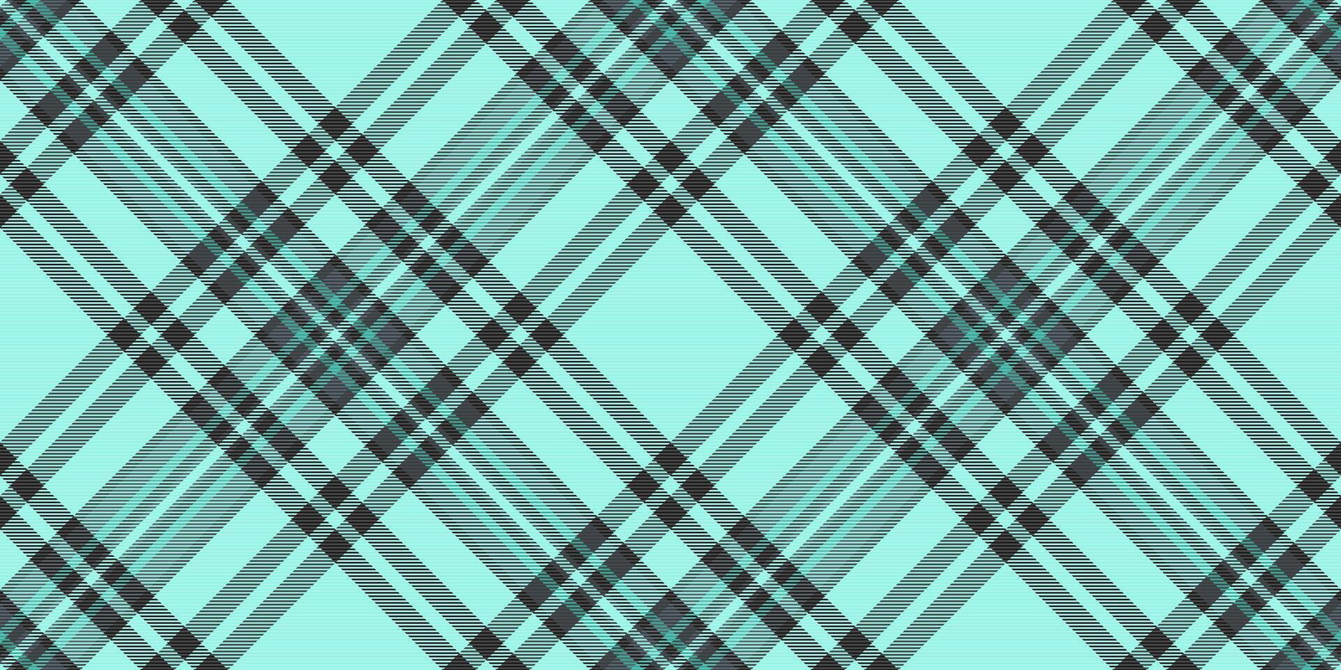 Celebrate seamless check tartan, designer plaid pattern. Goose foot texture textile fabric background in teal and black colors. vector