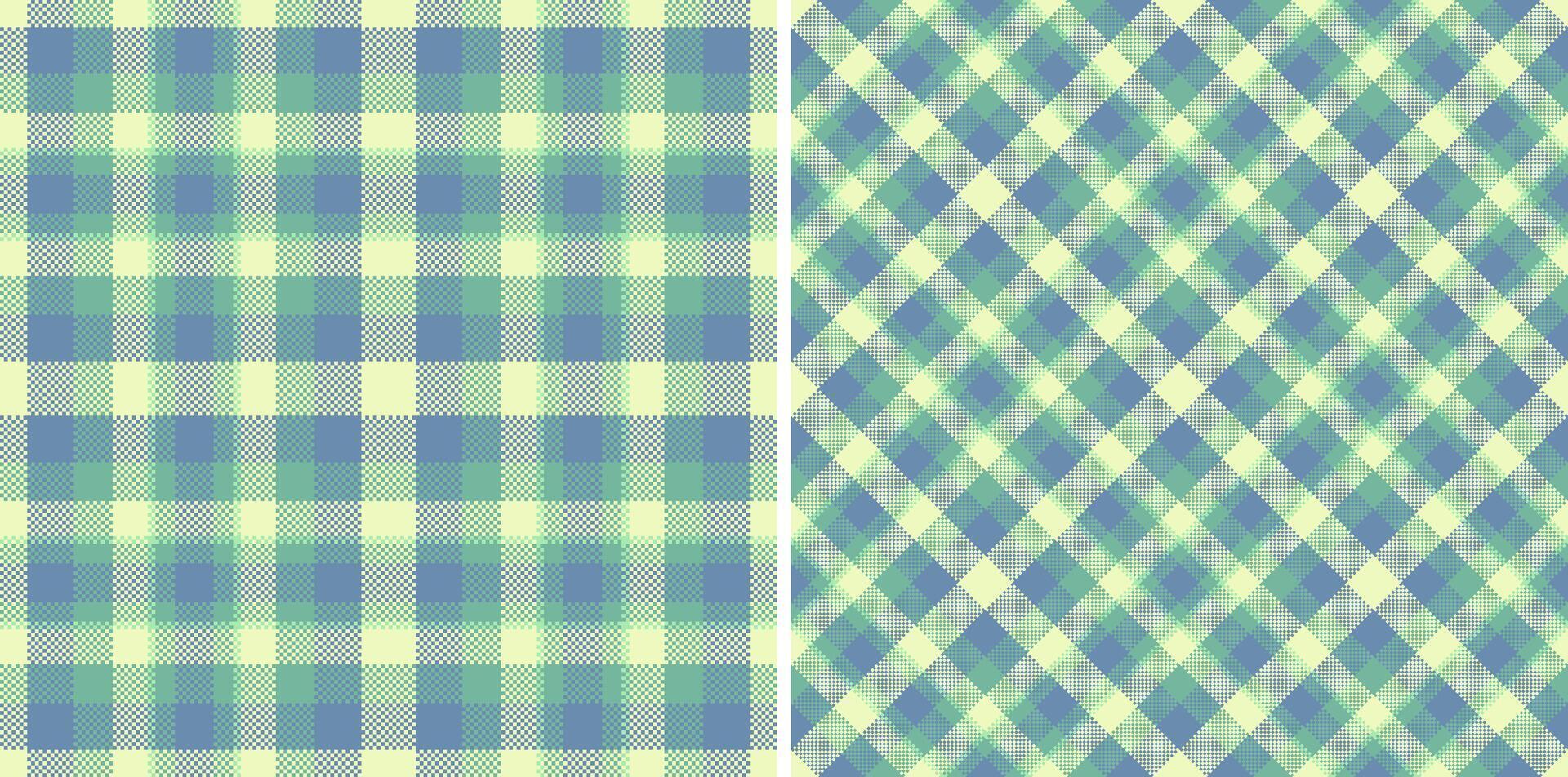 Check plaid tartan of seamless fabric with a texture textile pattern background. Set in gradient colors for symmetry tissue designs in fashion. vector
