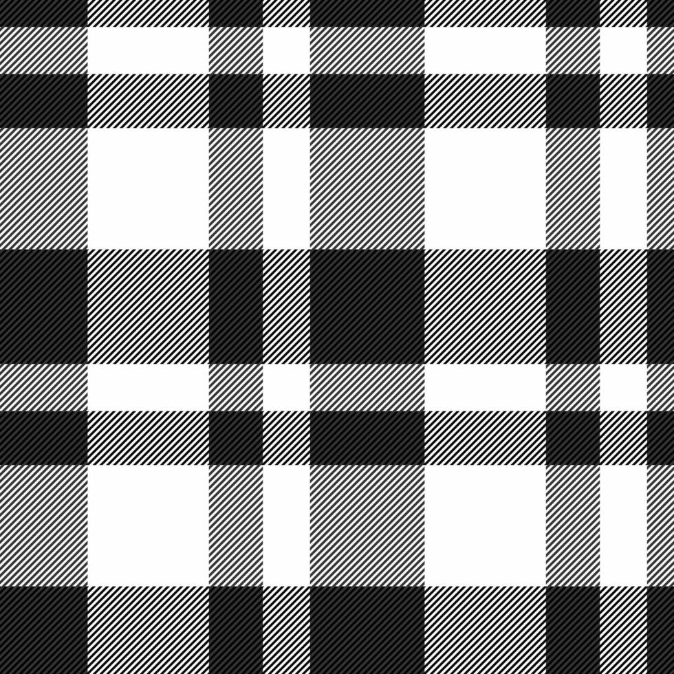 Stylish black, white, and gray plaid pattern. Perfect for textile designs, website backgrounds, or fashion illustrations. vector