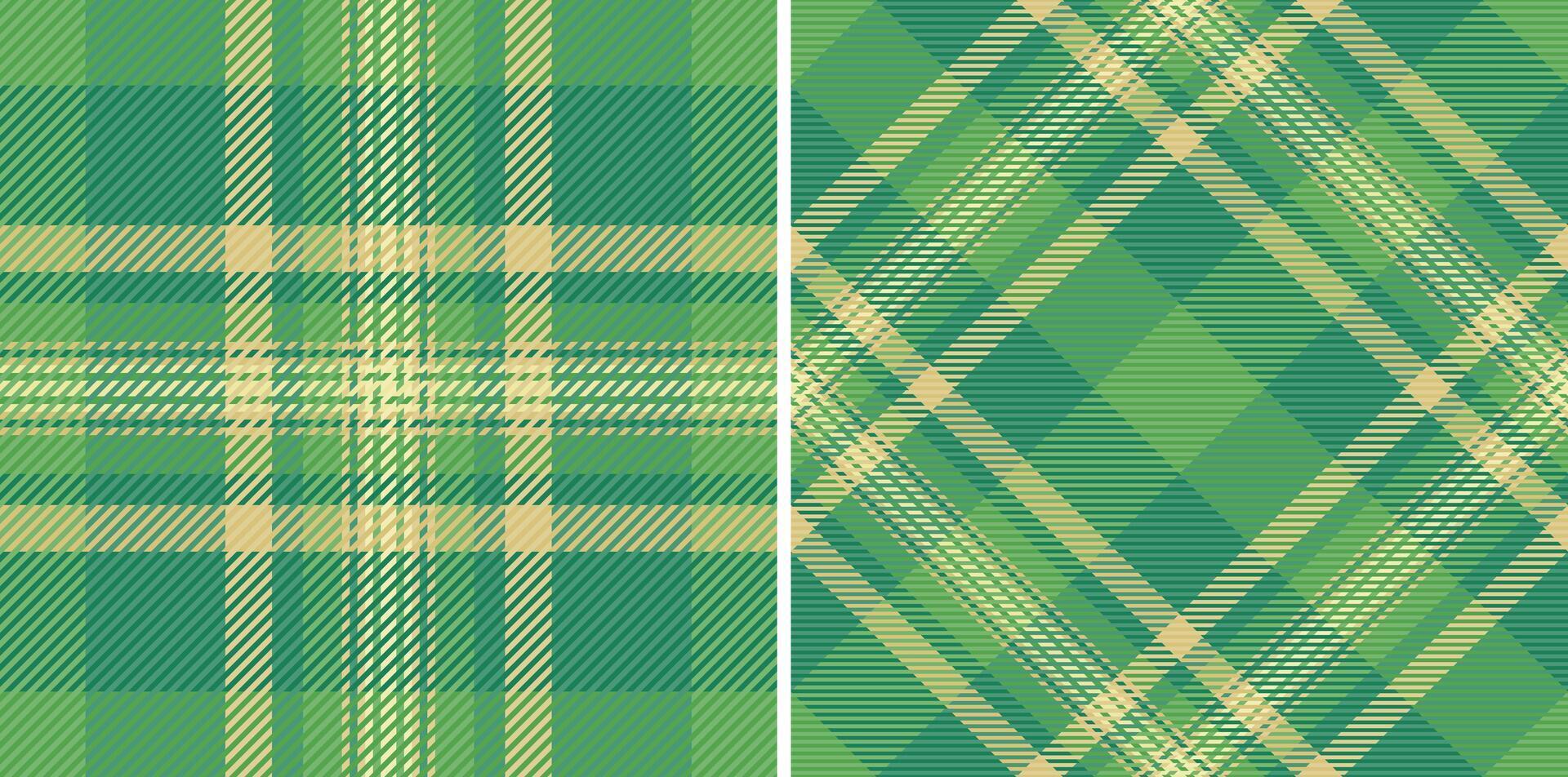Check background of textile fabric pattern with a tartan plaid seamless texture. Set in food colors. Stylish living room and bedroom decor. vector