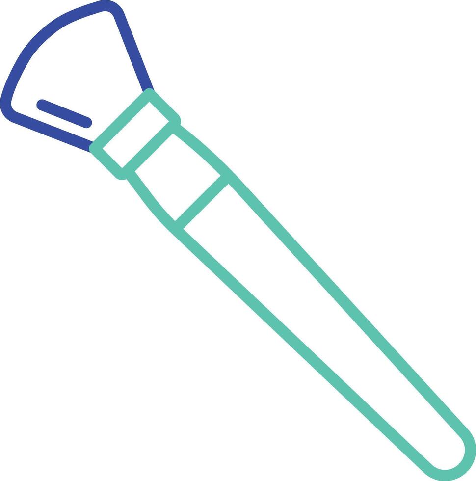 Makeup Brush outline dual color illustration icon design vector