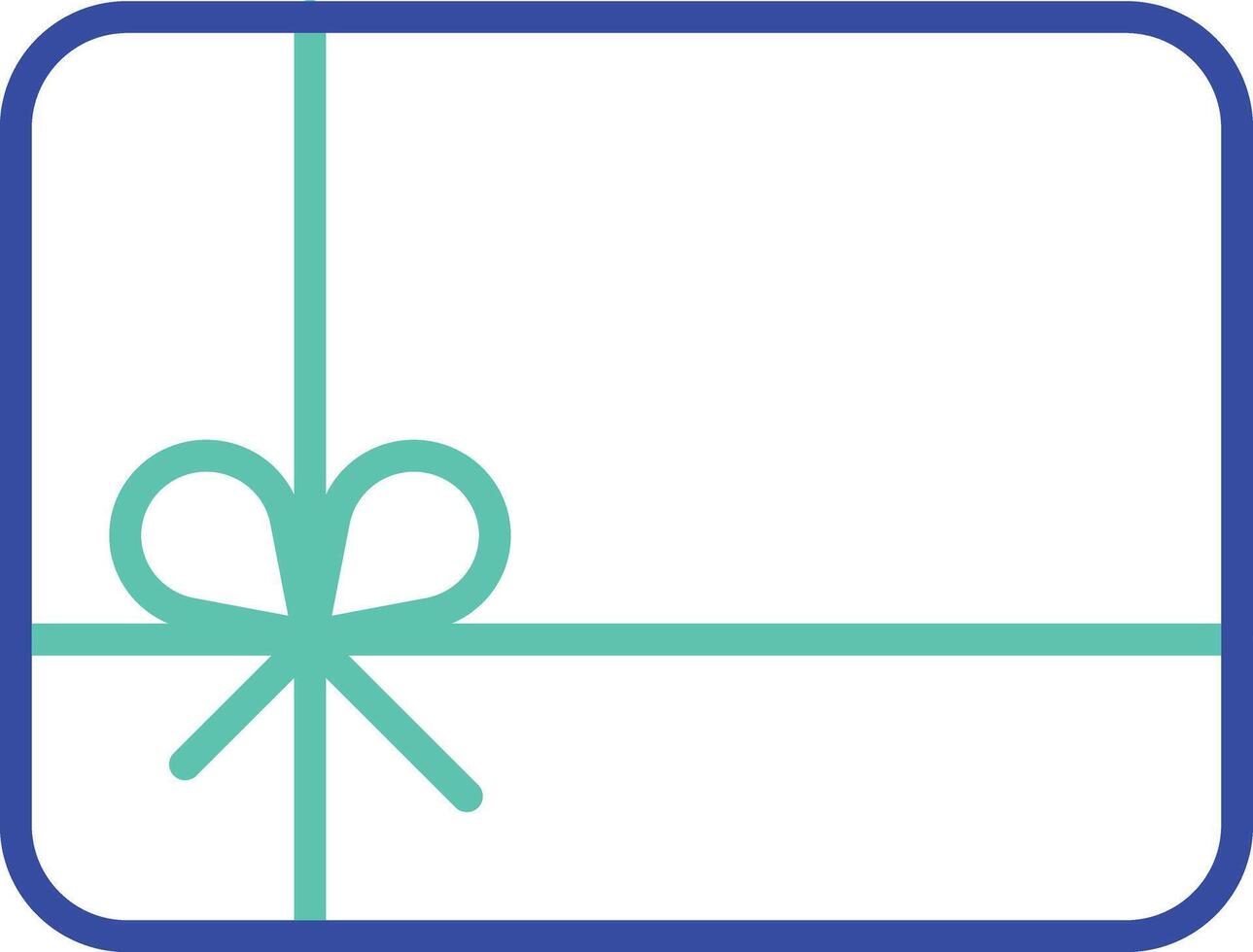 Gift box outline dual color illustration icon design vector