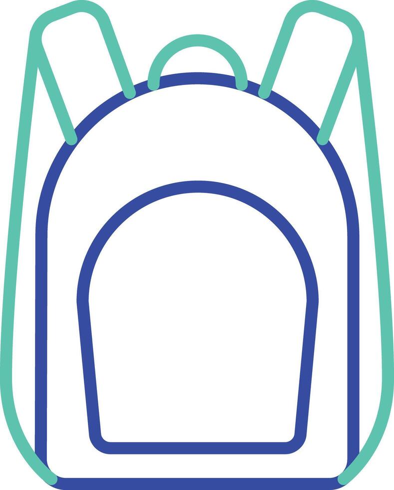 student bag outline dual color illustration icon design vector