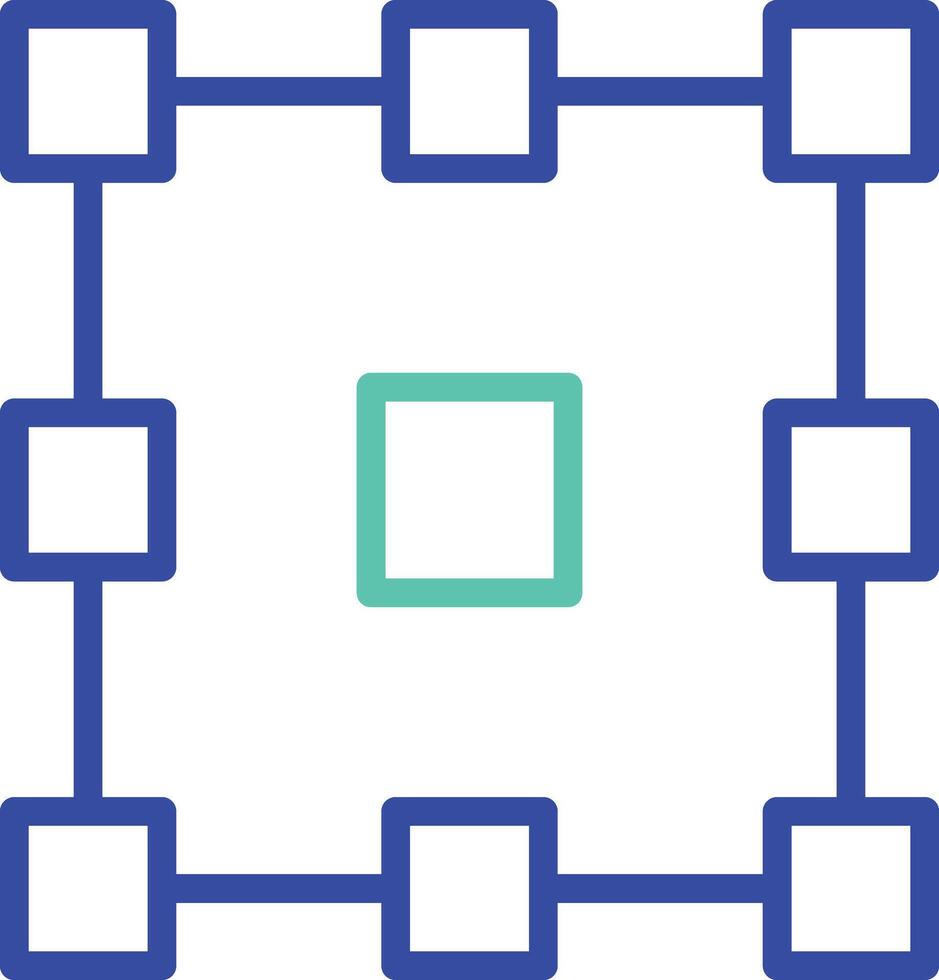 tool outline dual color illustration icon design vector