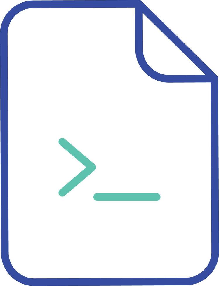 Terminal files outline dual color illustration icon design vector