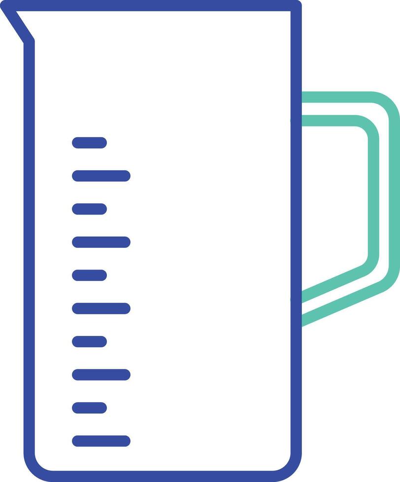 Measuring Jar outline dual color illustration icon design vector