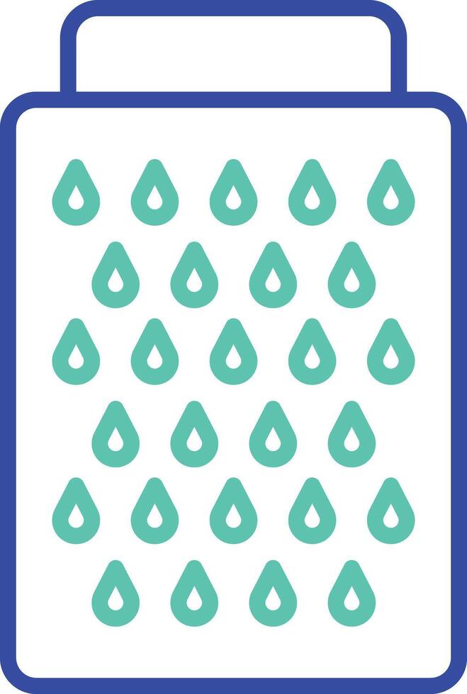 Grater outline dual color illustration icon design vector