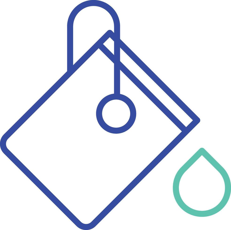 paint bucket outline dual color illustration icon design vector