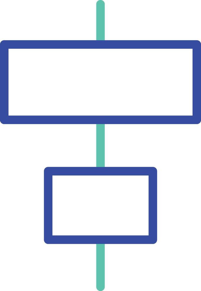 center align outline dual color illustration icon design vector