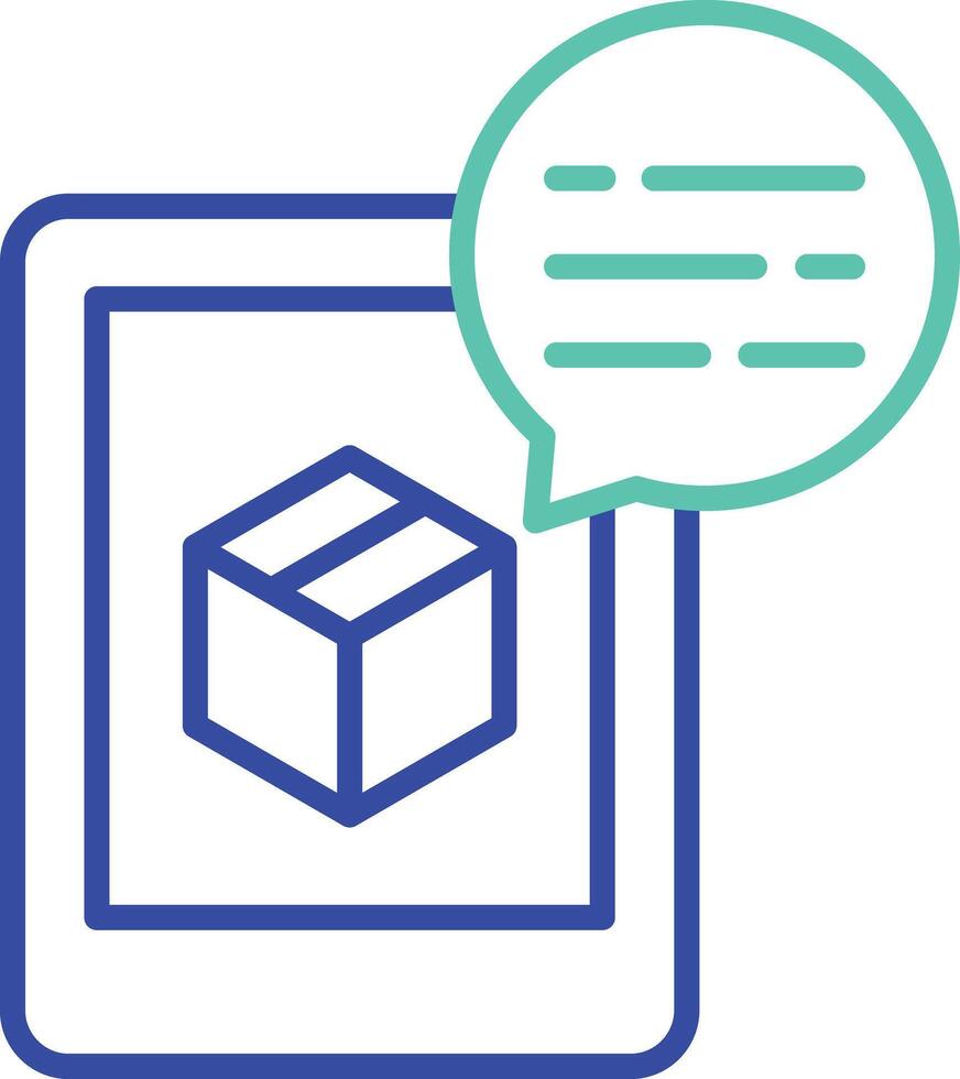Logistics Application outline dual color illustration icon design vector