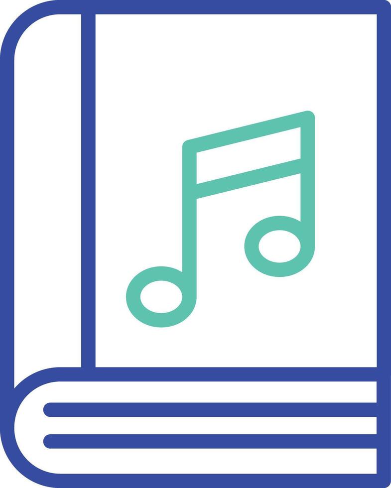 Book outline dual color illustration icon design vector