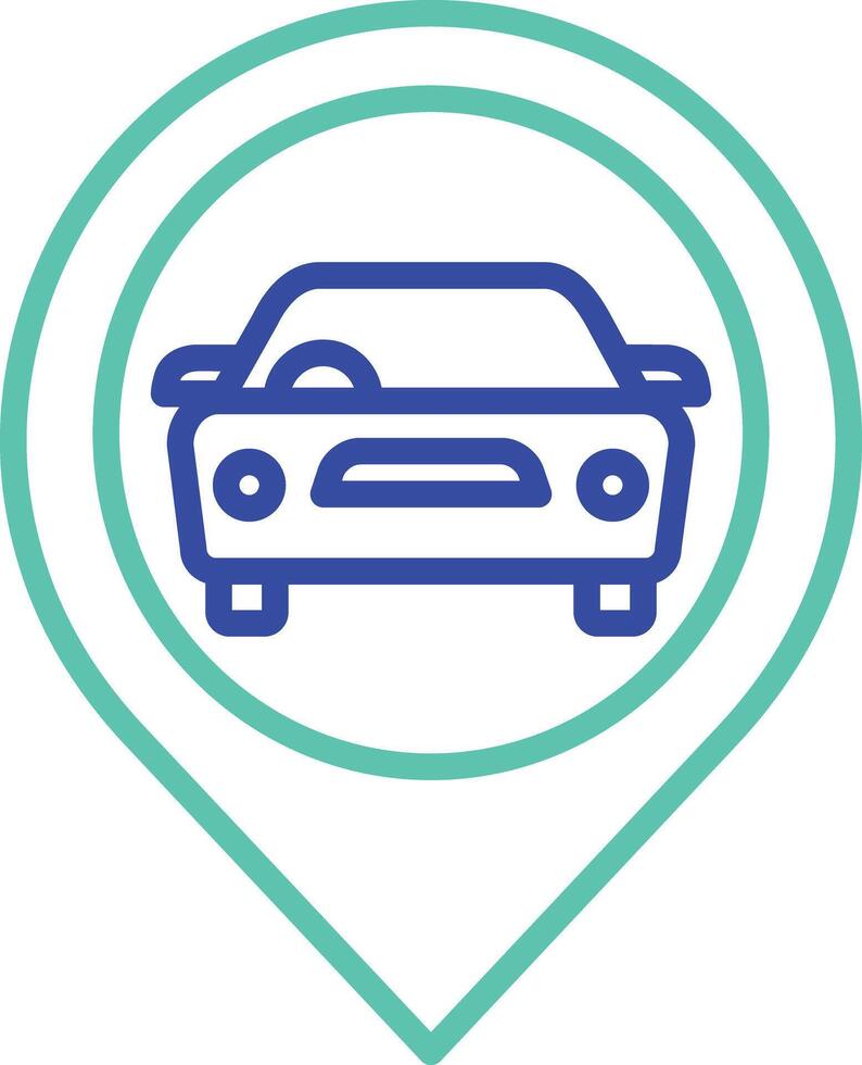 location share outline dual color illustration icon design vector