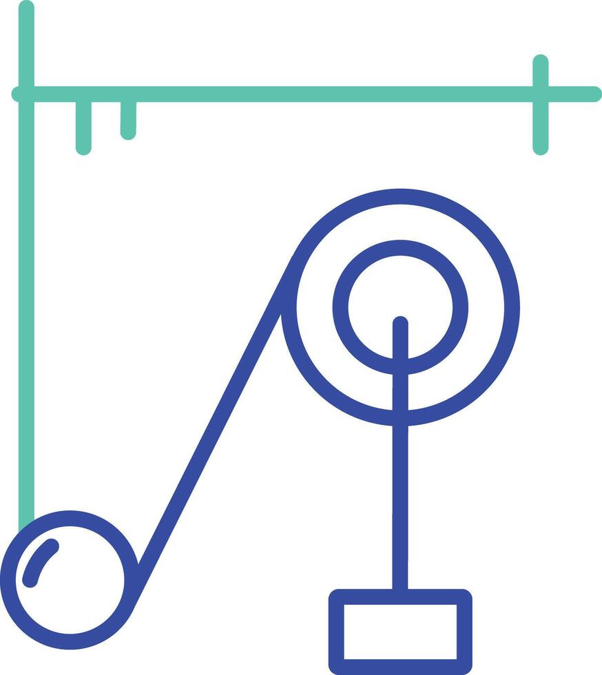Physics Machine outline dual color illustration icon design vector