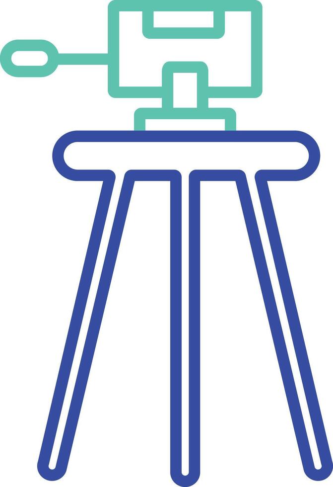Tripod outline dual color illustration icon design vector