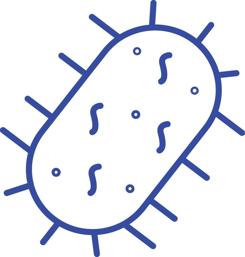 Virus outline dual color illustration icon design vector