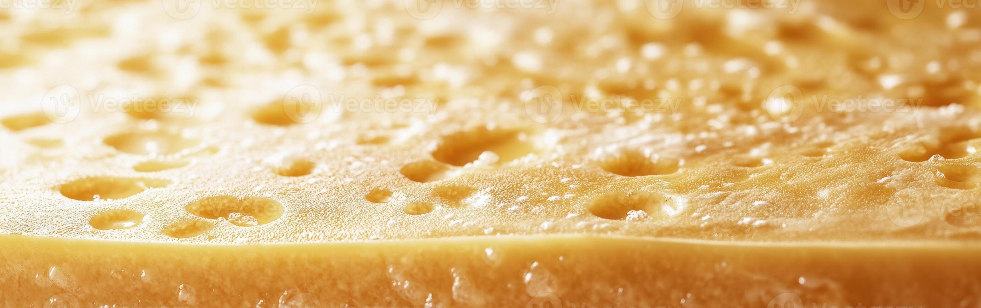 Gouda cheese with its characteristic holes and texture photo