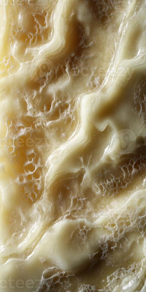 Gouda cheese showcasing unique texture and rich color variations photo