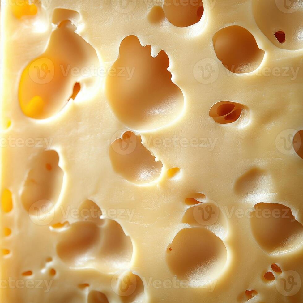 A close up of a piece of cheese with holes photo