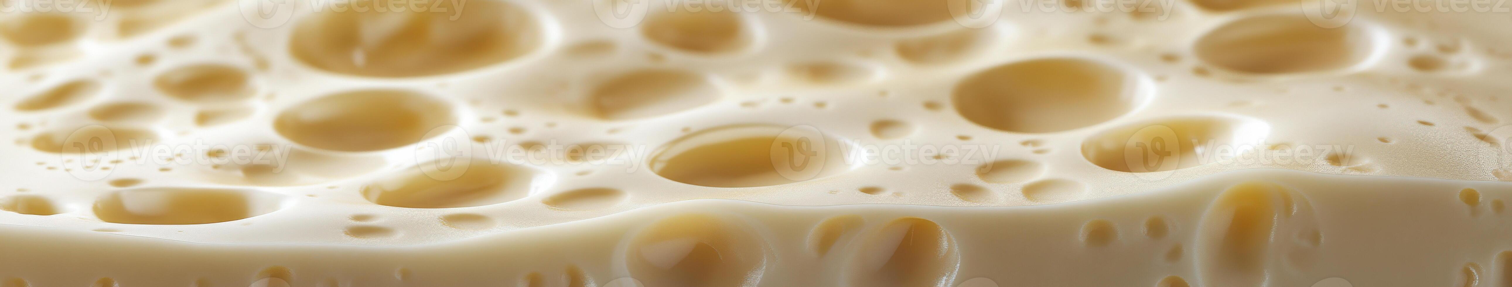 A close up of a piece of cheese with holes photo