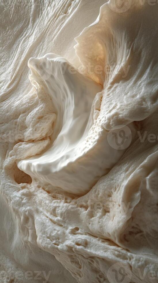 Creamy brie cheese with smooth, rich texture on a neutral backdrop photo