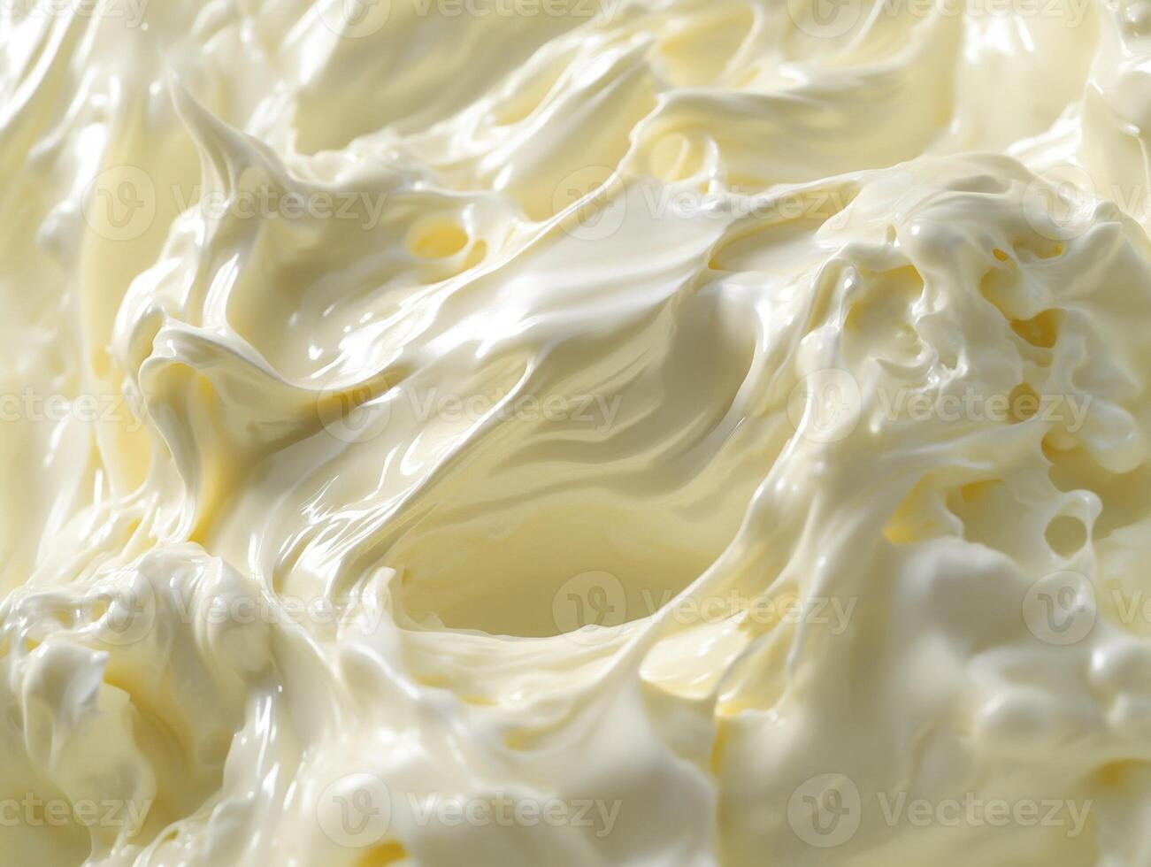 A close up of a bowl of white cream photo