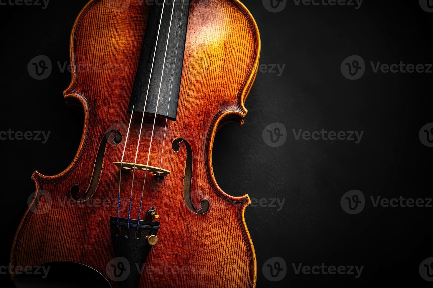 Violin resting against a dark background showcasing craftsmanship photo