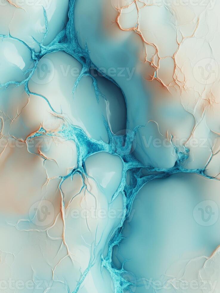 Exploring the intricate texture of blue cheese with its characteristic marbling and creamy surface photo