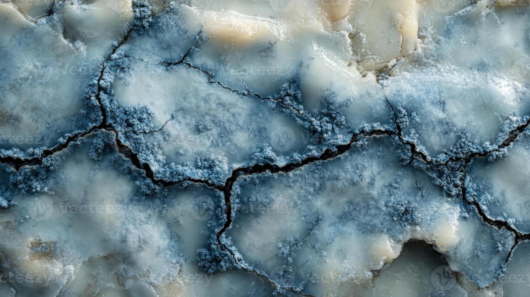 Unique blue cheese texture showcasing intricate details and natural variances in color and pattern photo