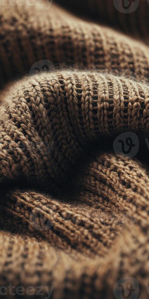 Elegant boucle fabric showcasing intricate patterns and textures in warm earthy tones photo