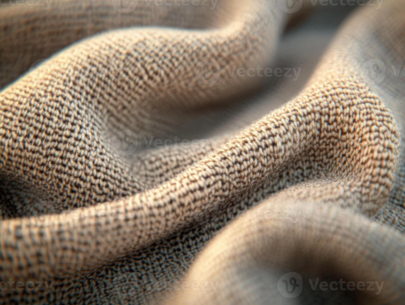 Boucle fabric texture showcasing intricate weaves and soft drapes captured in natural light photo