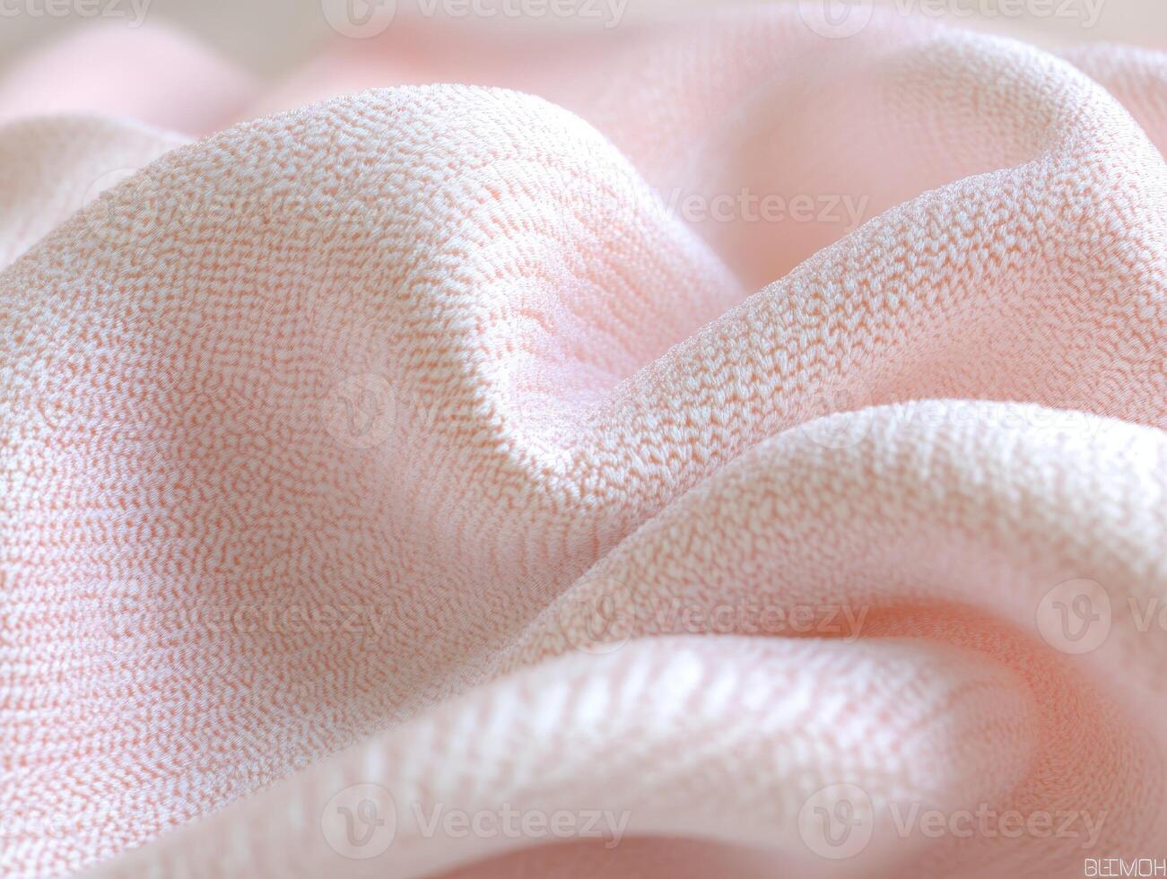 Intricate boucle fabric texture in soft pastel hues showcasing warmth and depth for design applications photo