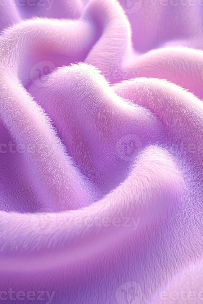 Soft lavender boucle fabric texture showcasing intricate fibers and a cozy appearance for home decor projects photo